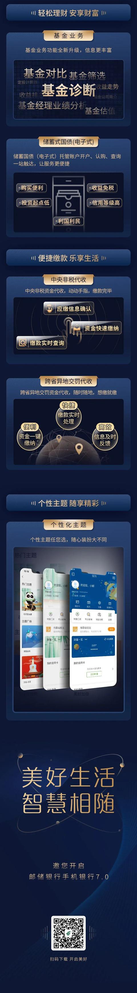 美好生活，智慧相随！邮储银行手机银行7.0全新上线啦