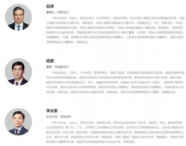 国家开发投资集团领导班子成员