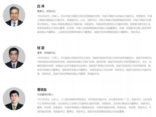 国家开发投资集团领导班子成员