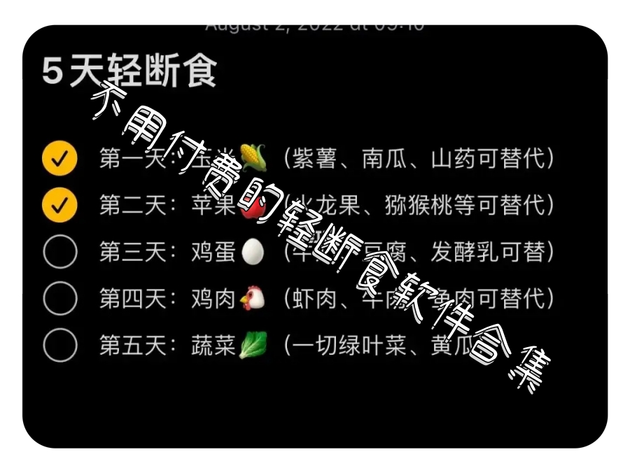 不用付费的轻断食软件合集