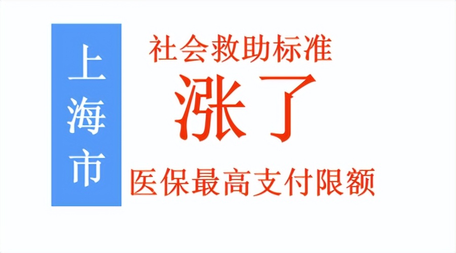 7月1日起，上海调整社会救助标准和医保最高支付限额