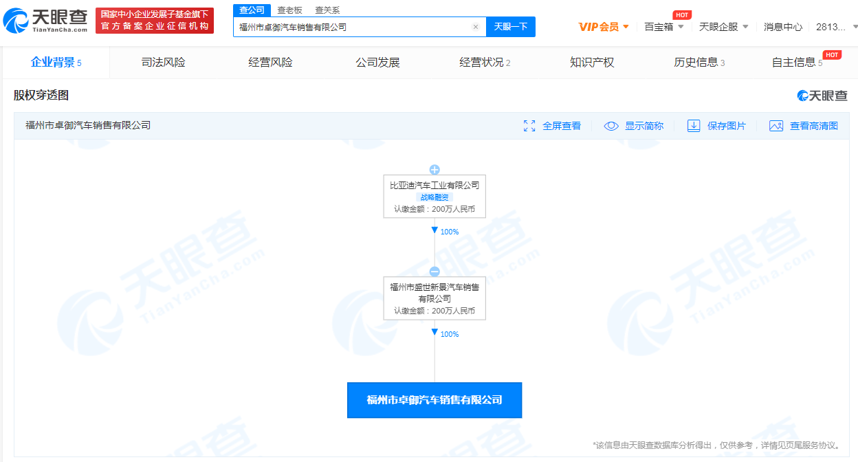 比亚迪在福州成立销售公司，经营范围含充电桩销售