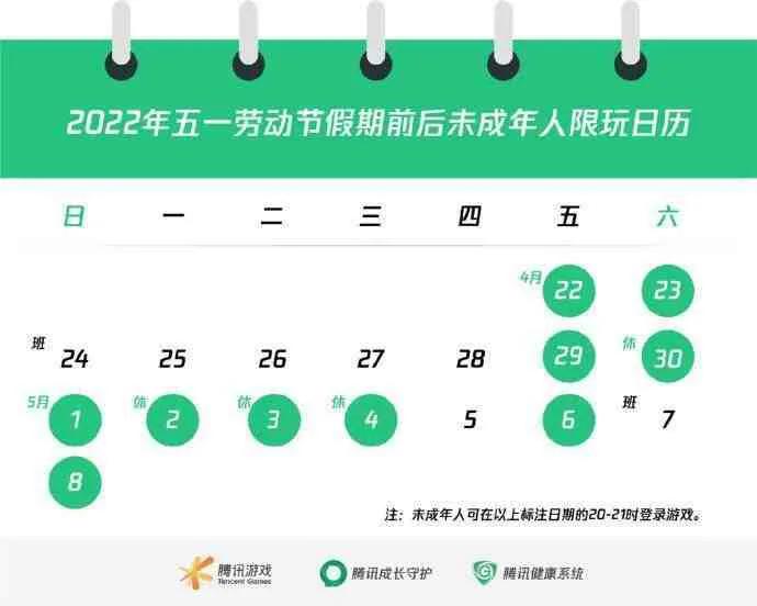 腾讯网易公布五一未成年人限玩时间：未成年人五一打游戏也要调休